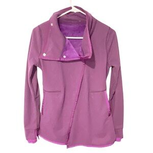 IVIVVA by LULULEMON Girl's Size 14 Big Business Wrap Fleece Jacket Purple Youth